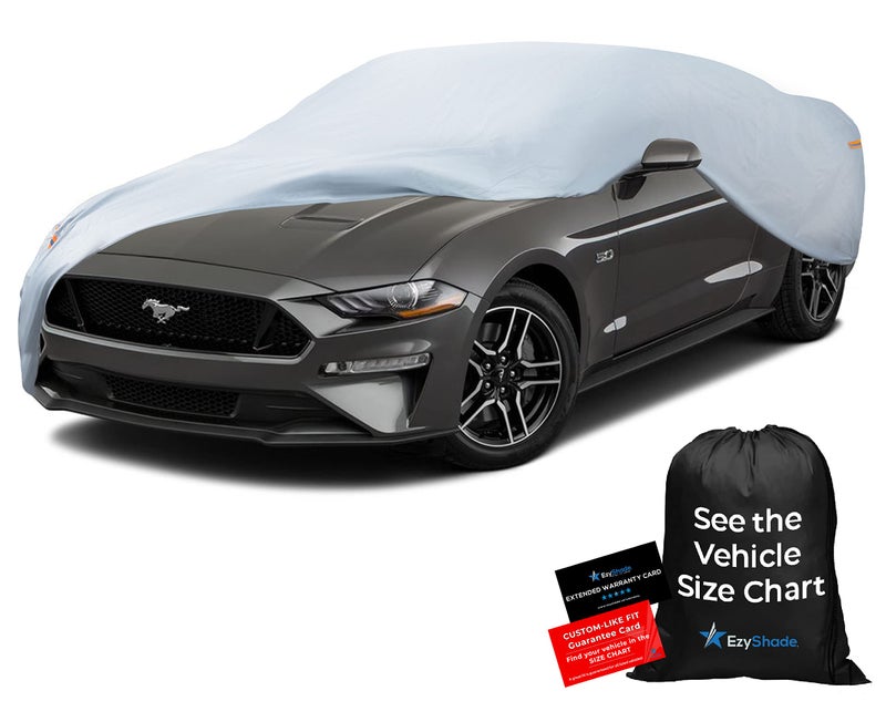 EzyShade 10-Layer Waterproof Sports Car Cover. See Vehicle Size-Chart for Accurate Fit. All Weather Full Outdoor Covers. Corvette Mustang Trans Am Classic Cars Sun Snow Rain. Size C4 (See Size Chart)